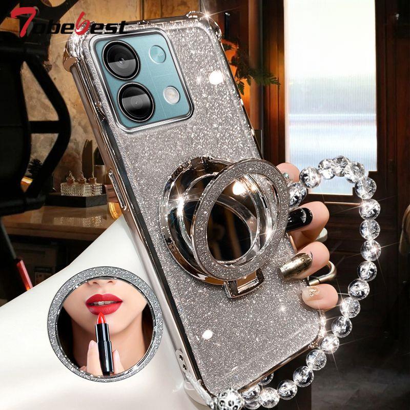 Противоударный чехол-браслет с кристаллами и блестящим покрытием для телефона Magsafe для Xiaomi POCO X6 Pro 5G