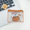 Cartoon Capybara Coin Purse Wallet Transparent Capibara Credit Card Holder  Children