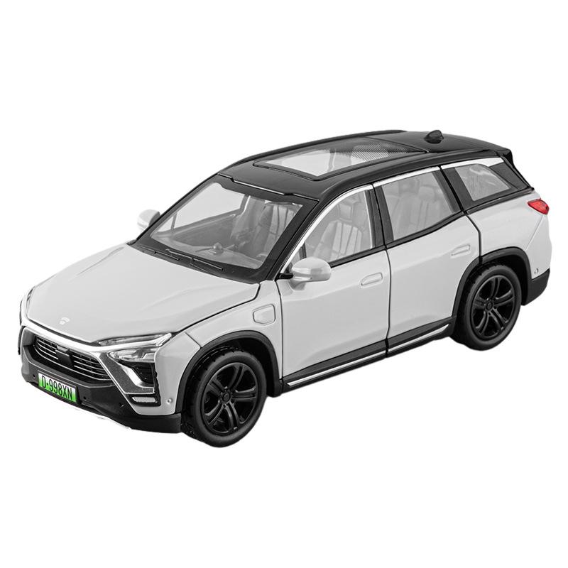 1/32 NIO ES8 SUV Alloy Car Model Toy Metal Diecast Simulation Off Road Vehicle Door Opened Pull Back Collection Toy for Boy Gift