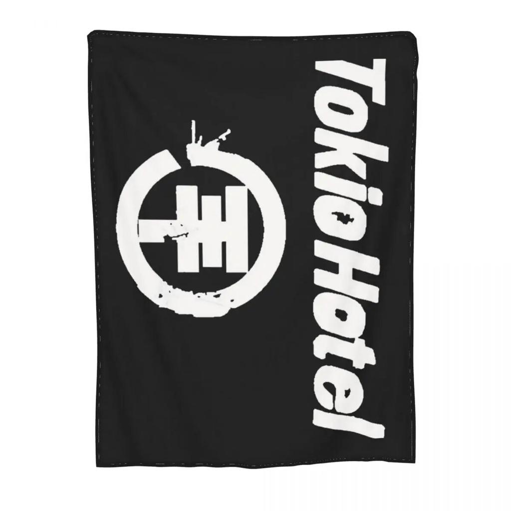 Фланелевое одеяло с логотипом группы Tokio Hotel, музыкальное потрясающее одеяло для дома, 150*125 см, покрывало