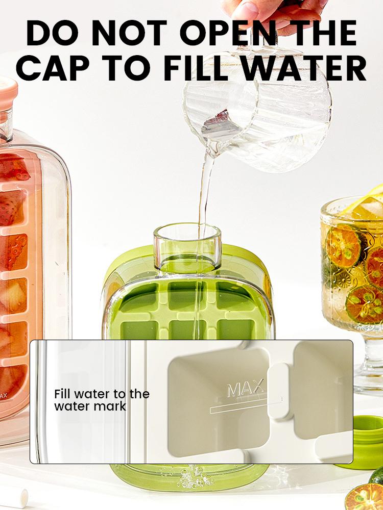 Ice Cube Tray With Lid - NO SPILL Ice Tray For Freezer - NO TOUCH Silicone Ice Cube Tray For Freezer With Straw + Cable Tie Mold