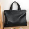 Men's Genuine Leather Casual Computer Briefcase - First Layer Cowhide, Large Capacity Handbag