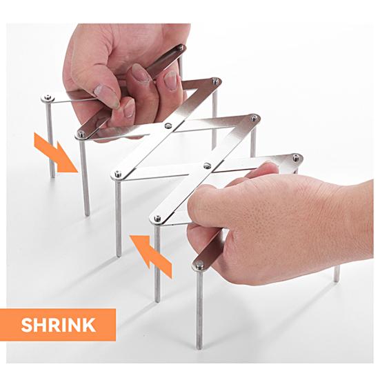 Полка для крышки кастрюли, складная телескопическая встроенная формовочная пластина, полка, многофункциональная тарелка из нержавеющей стали