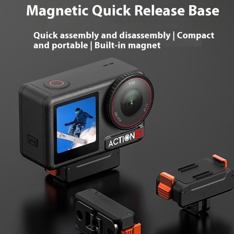 Universal Camera Mounting Base Tool Easy Quick Detach Camera Base Travel Photography Gear for Action 5pro/4 Use