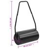 Lawn Roller with Handle Black 42 L Iron and Steel