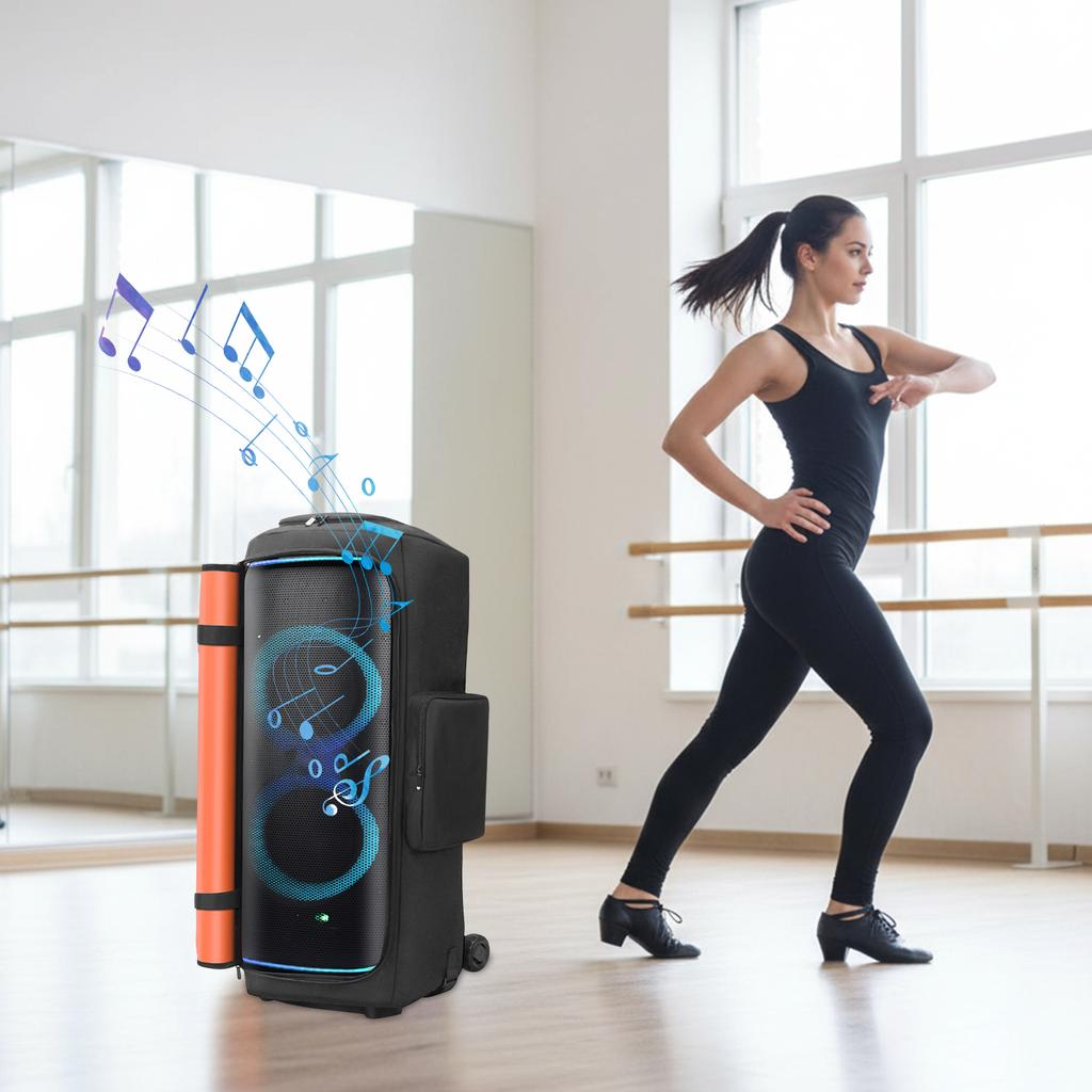 For JBL Partybox 720 Portable Speaker Dust Case with Mic Pocket Double-Sided Speaker Storage Bag Wear Resist for Outdoor Travel