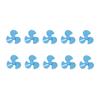 10Pcs 50mm 3 Blades Propeller ABS Turning Propellers Replacement DIY Car Model AccessoriesBlue