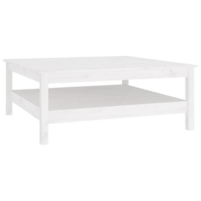 VidaXL Coffee Table White 100x100x40 Cm Solid Pine Wood 814295