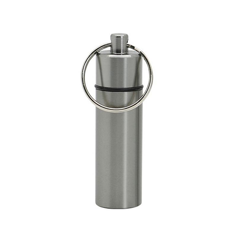 Мини водонепроницаемый алюминиевый сплав таблетка брелок коробка для хранения портативный дорожный контейнер для лекарств держатель для бутылок