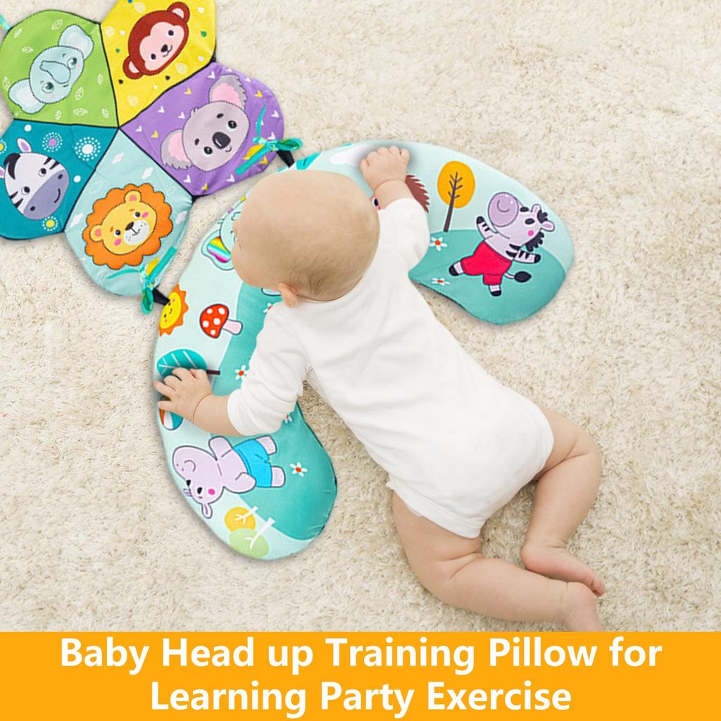 Baby Tummy Pillow, Time Training Pillow, Baby Head Raising Training Pillow, Animal Pattern, Early Education Toy.