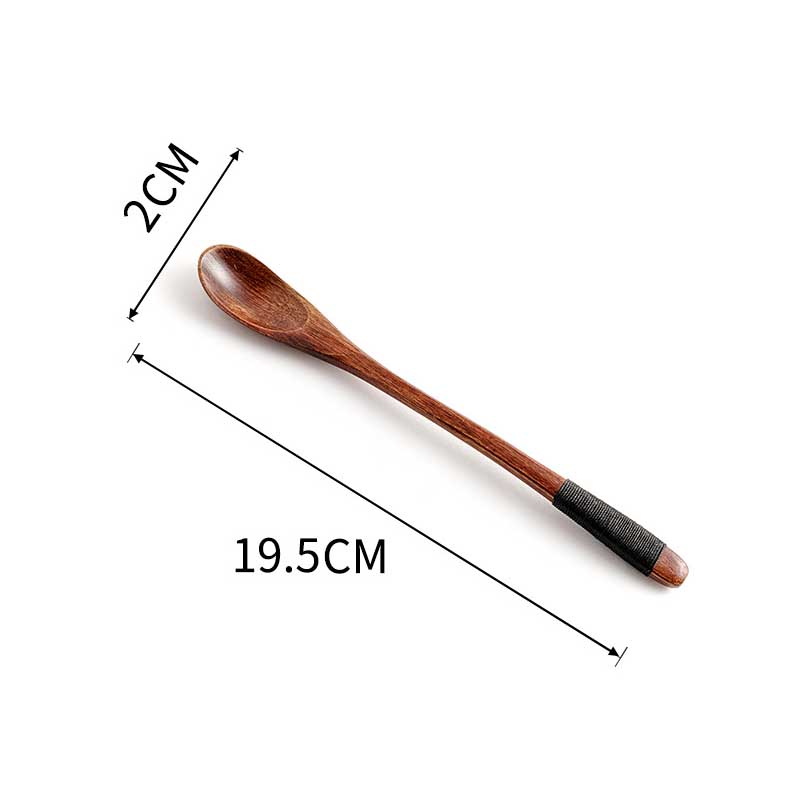1 шт. универсальные деревянные ложки с длинной ручкой в ​​японском стиле кофейная чайная ложка ложки для перемешивания посуда кухонные инструменты