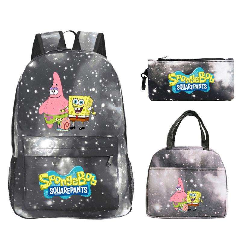 Campus Trend Leisure Children'S Animation Backpack Lightweight Large Capacity Primary And Secondary School Student School Bag Set