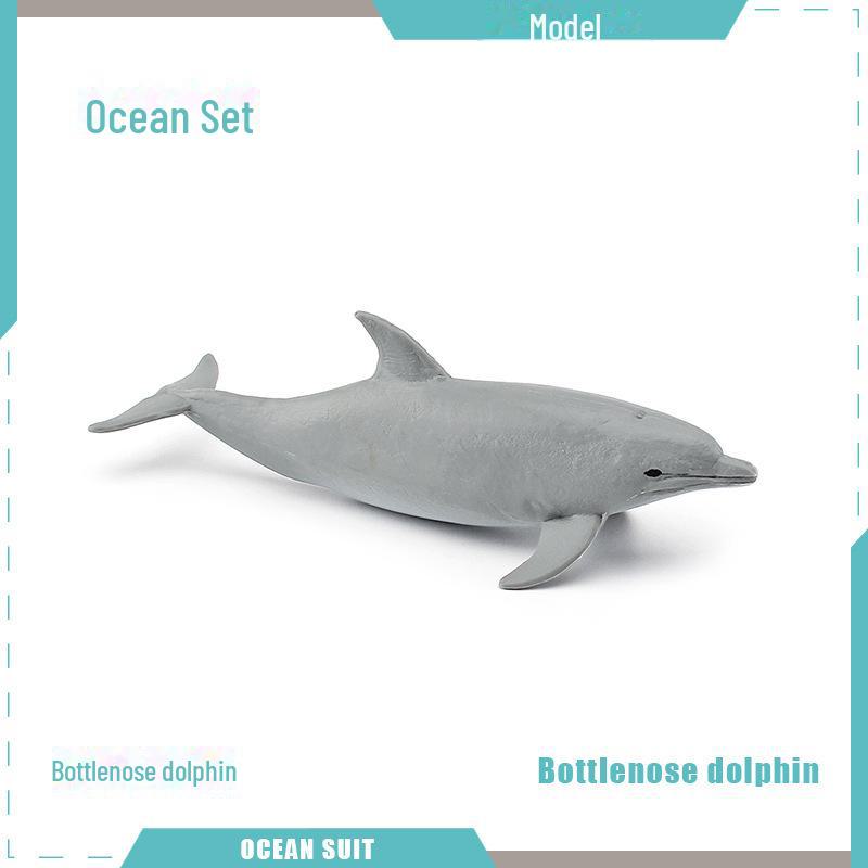 Набор моделей морских животных: Акула, черепаха, дельфин, кит, пингвин, краб и существа морского дна