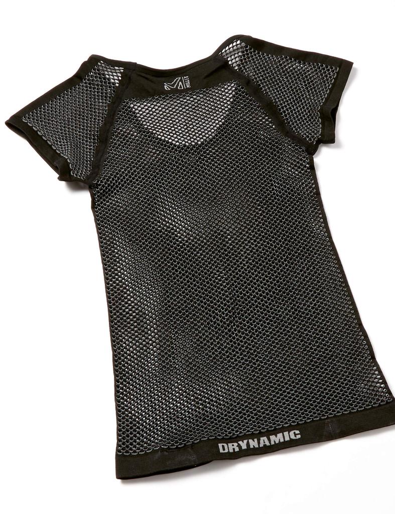 [Millet] Underwear [Women's] Drynamic Mesh Short Sleeve MIV01708 Black-Noir M