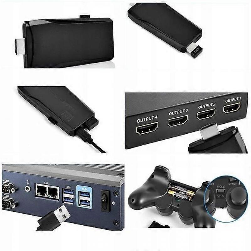 Ретро консоль для ТВ игры 2 беспроводных геймпада эмулятор 2000 игр