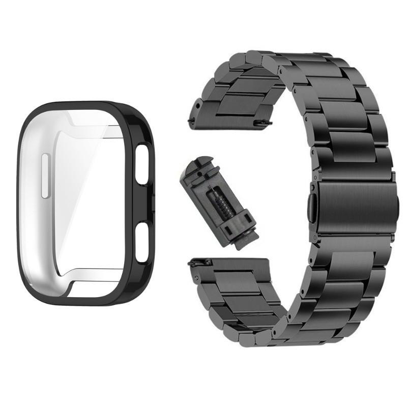 Smartwatch Stainless Steel Band + TPU Protection Case for Amazfit Bip6 Bip 5/5 Unity Metal Wristband