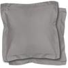 Pillowcases - Polycotton - Grey - Set of 2 - 63x63 Cm - Washable Up To 60°