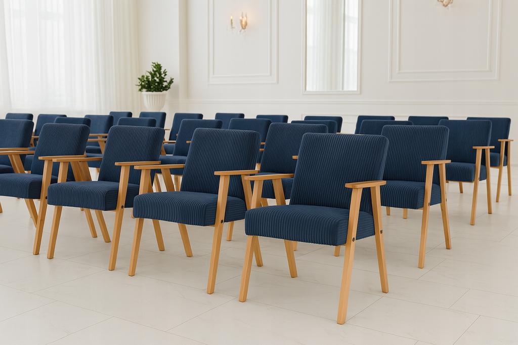 Fotel PRL zestaw retro vintage SOLER Family Meble zielony sztruks Anafi