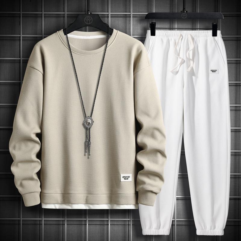 Спортивный костюм для мужчин, комплекты из 2 предметов, одежда в стиле хип-хоп для мужчин, уличная одежда, повседневный комплект из толстовки и брюк, мужская модная одежда