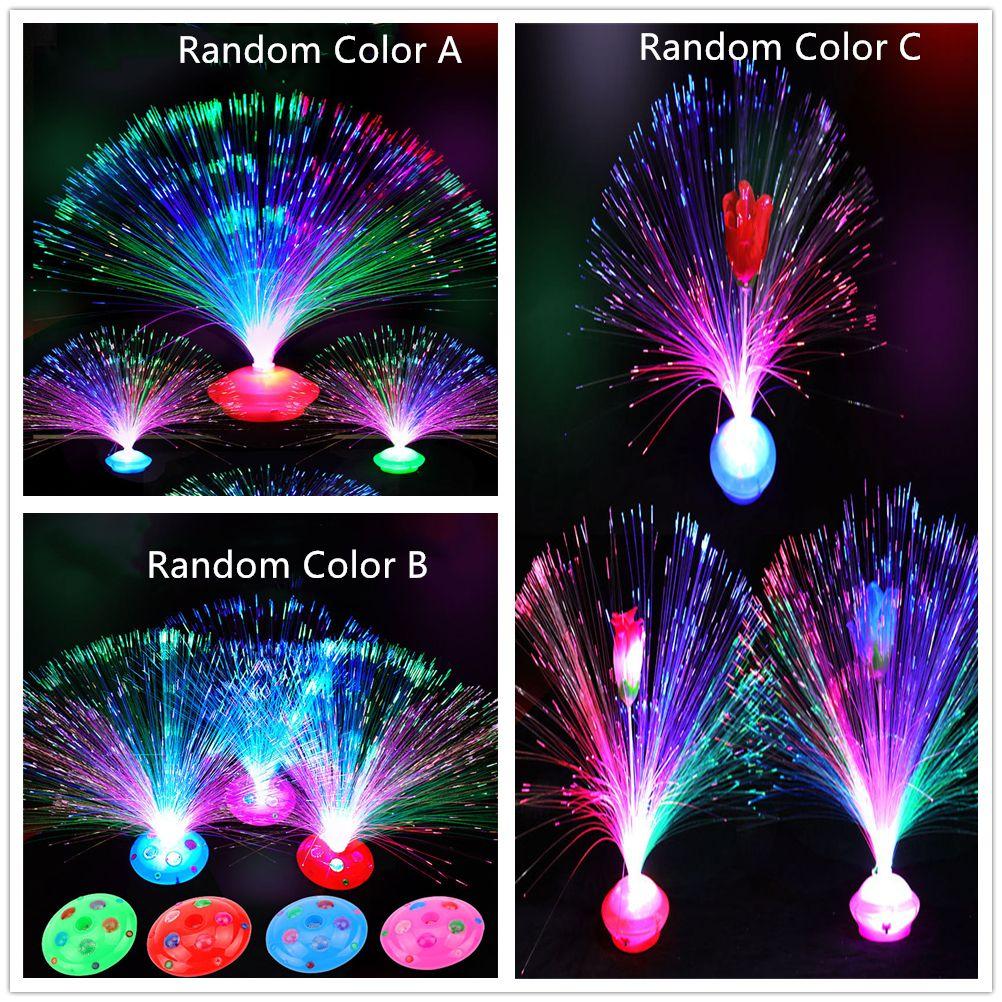 Flashing Holiday Home Decor LED Fiber Optic Light Christmas Decoration Night Lamp Multicolor