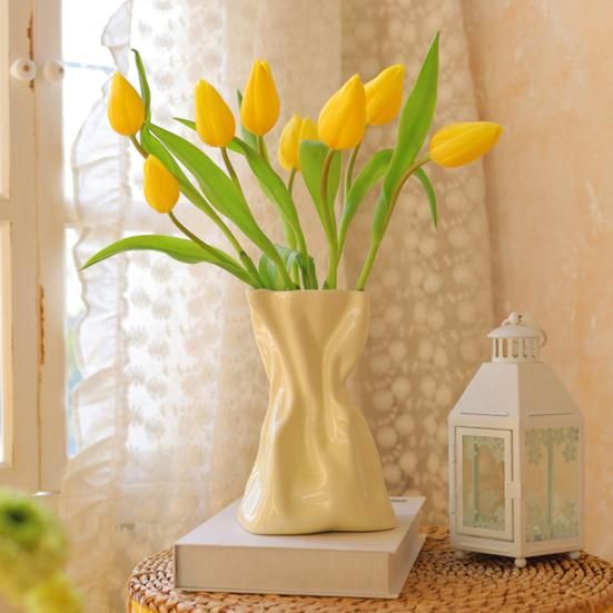 Ваза с орнаментом, современная керамическая ваза, элегантная форма, цветочные композиции, ваза для украшения домашнего стола