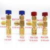 R410A R22 Refrigerant Charging Valve Liquid Safety Adapter Flow Control Ball Valve for R410A R22 Air Conditioner Manifold