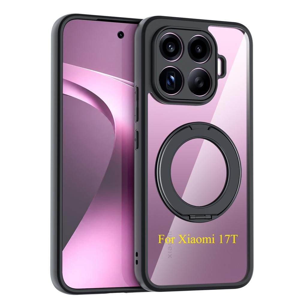Чехол для Xiaomi 17T / 17T Pro Минималистичный Прозрачный Магнитный Акриловый Кожаный Ударопрочный Чехол для MI 17 T Pro Funda