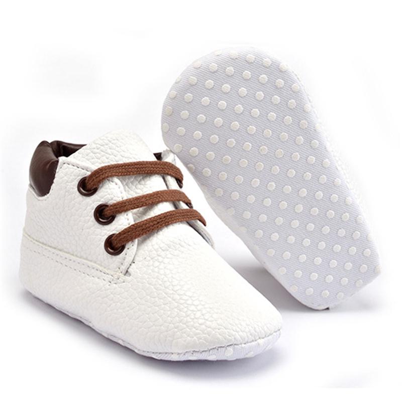 Новые детские туфли для маленьких мальчиков на мягкой подошве из искусственной кожи, обувь для первых ходунков, обувь для кроватки, нескользящая обувь, обувь для кроватки