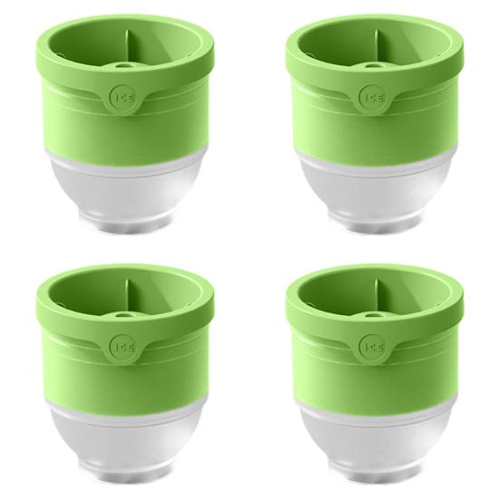 4 шт. Силиконовая форма для ледяных шариков Круглый поднос для кубиков льда Без БФА Легкое извлечение Сферический ледогенератор для виски коктейлей