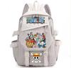 One Piece Luffy Backpack for Teens Boys Girls, Anime Cosplay School Bookbag College Student Travel Daypack Large Capacity Shoulder Bag Vintage Gift