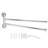 Bathroom Wall Mounted Towel Rack Swing Out Rotating Towel Hanger Shelf (2 Arms)