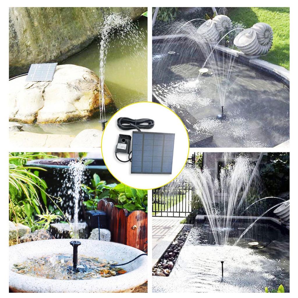 Solar Water Pump, DIY Fountain Kit, Multipurpose Powered Pump with 6