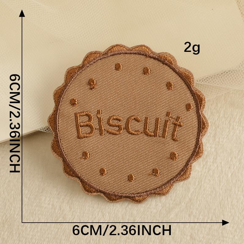 Original Embroidery Label Embroidery Sticker Cartoon Food Biscuit DIY Hand Account Patch Sticker Accessory Cloth Sticker
