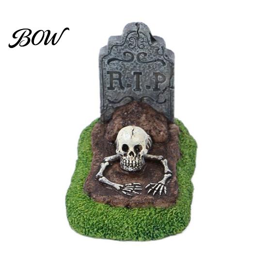Spooky Garden Ornaments Halloween Tombstones Yard Signs, Realistic Graveyard Outdoor Creepy Accessories Lawn Decorations for Horror Party Decoration