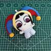 New 10cm Mini Pomnis Cotton Doll Cute Cartoon Pink Clown Printed Plush Pendant Fan Made Derivative Stuffed Toy Lovely Bag Toys
