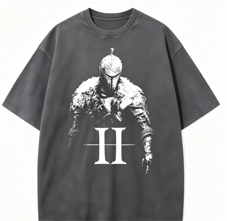 Любитель аниме Dark Souls Стиранная футболка Одежда на весь год Высокое качество Личность Одежда Большой размер Унисекс Новая модель Футболка для пары