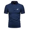 Мужская летняя рубашка поло с коротким рукавом и воротником-стойкой, 100% полиэстер, быстросохнущая рубашка поло, топы