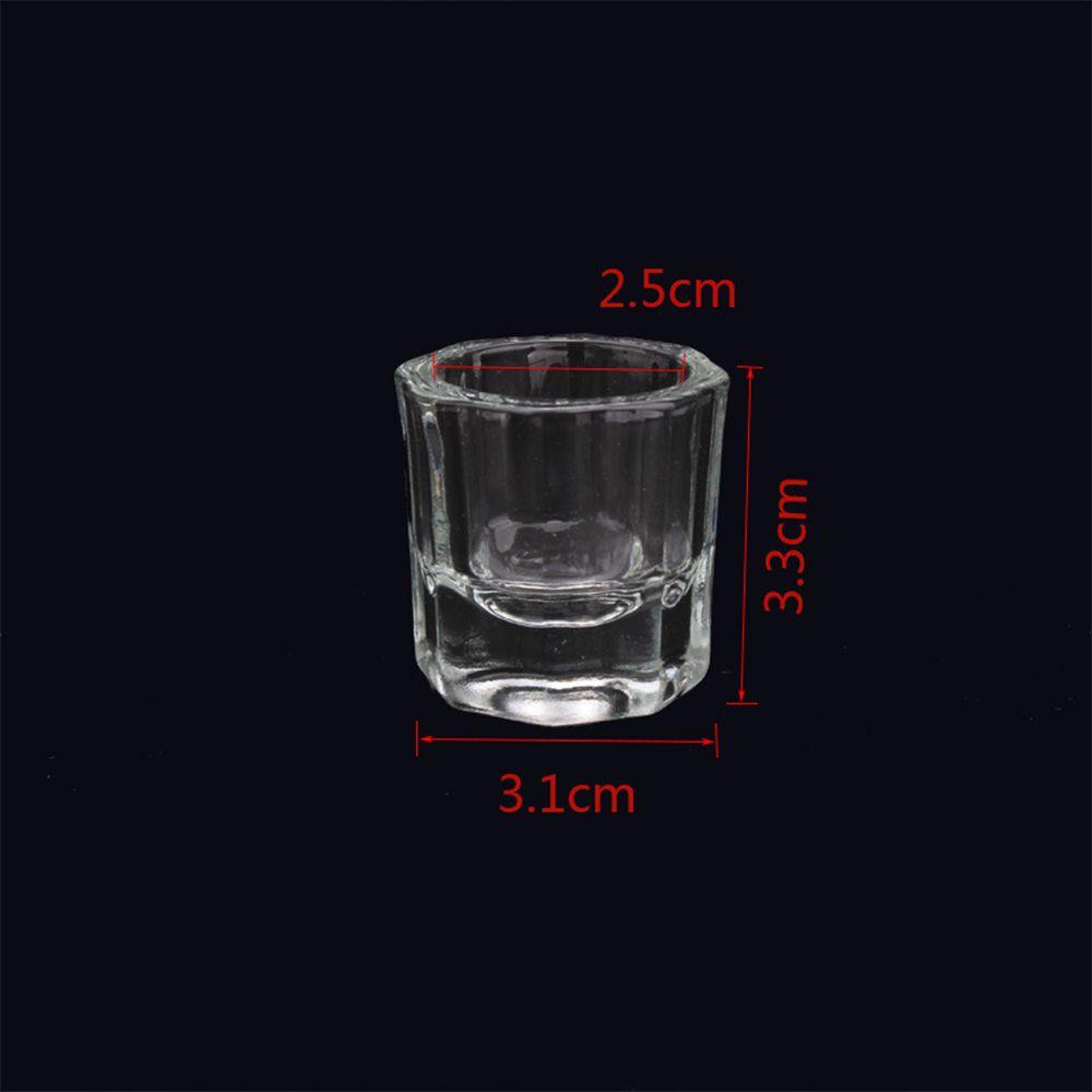 Liquid UV Container Powder Nail Art Tool Mixing Glass Cup Crystal cup Octagon Cup Manicure Tools