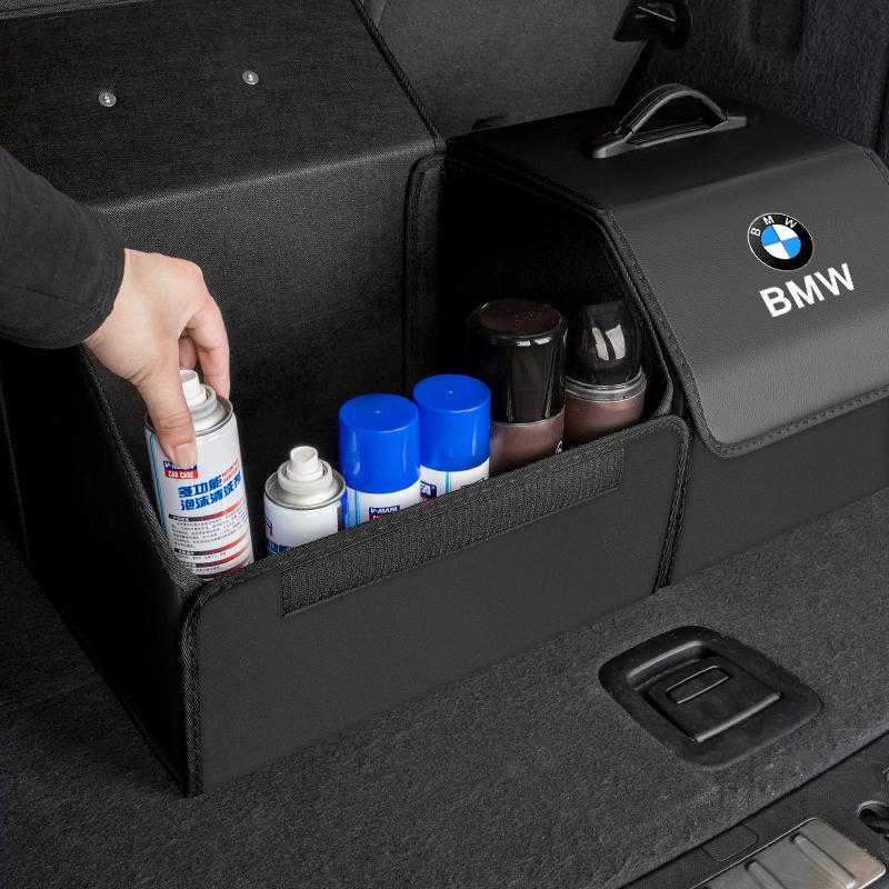 BBJP8 PU Leather Car Storage Box Folding Organizer Container Accessories For BMW G80 G06 G07 G42 G14 G15 G16 F82 F20 F21 F83 M2 M3 M4