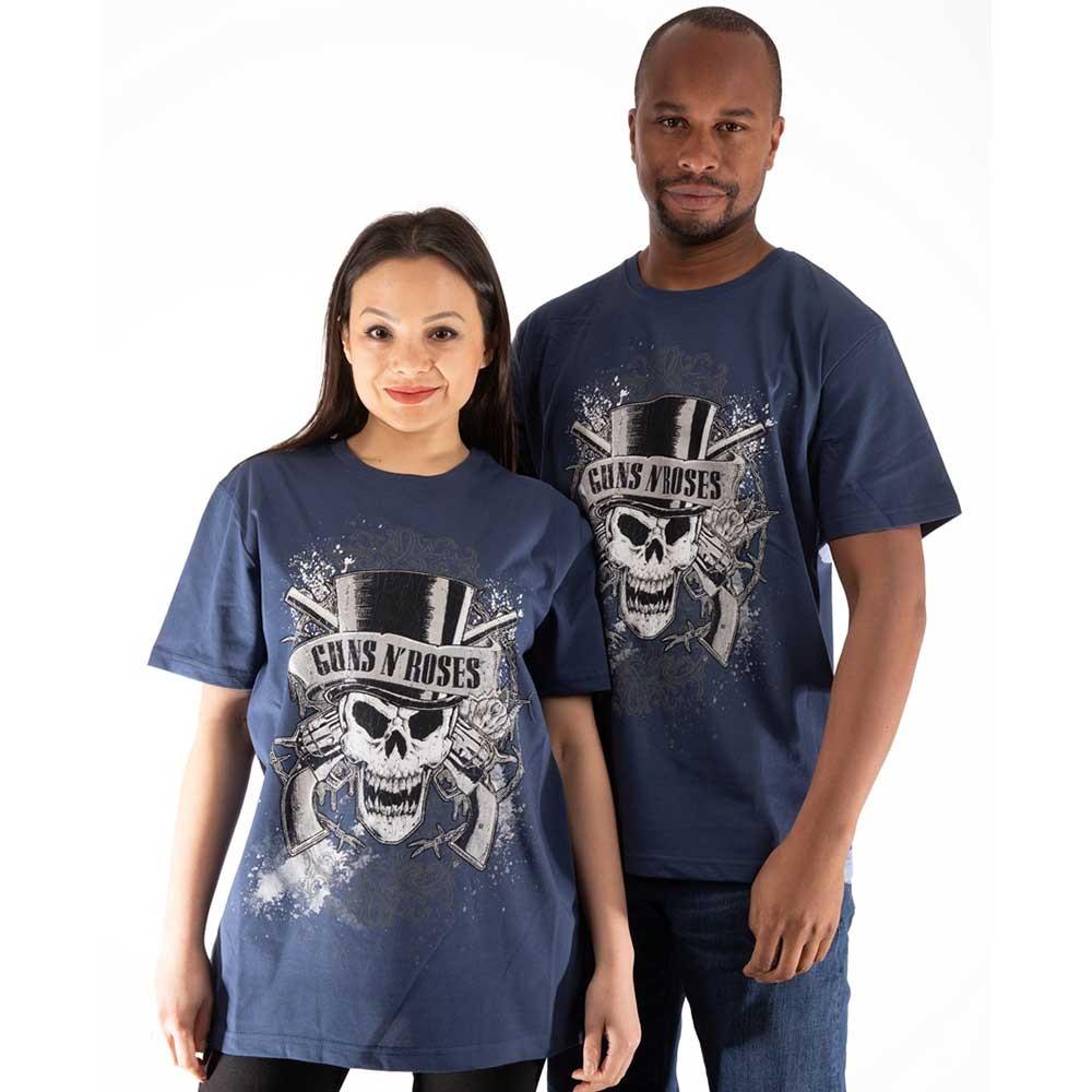 Guns N Roses Unisex Adult Faded Skull T-Shirt