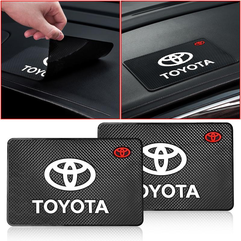 Car Badge Styling Non-Slip Mat Center Dashboard Anti-slip Pad Interior for TRD Toyota Corolla Gr Yaris Aygo GT86 Prius RAV4 Camry