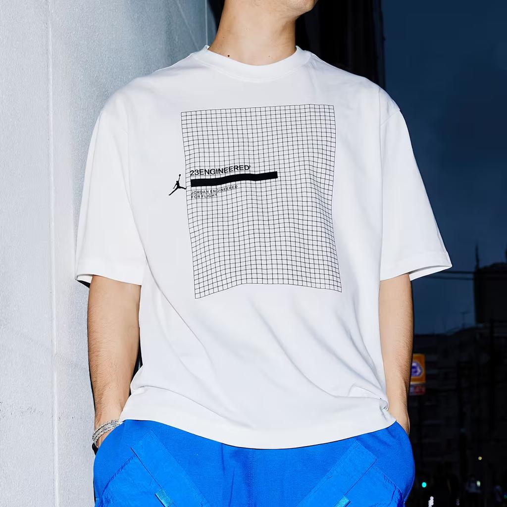 Air Jordan Engineered Mesh Crew Neck Sports Short Sleeve T-Shirt Men Tops White DA9870-100