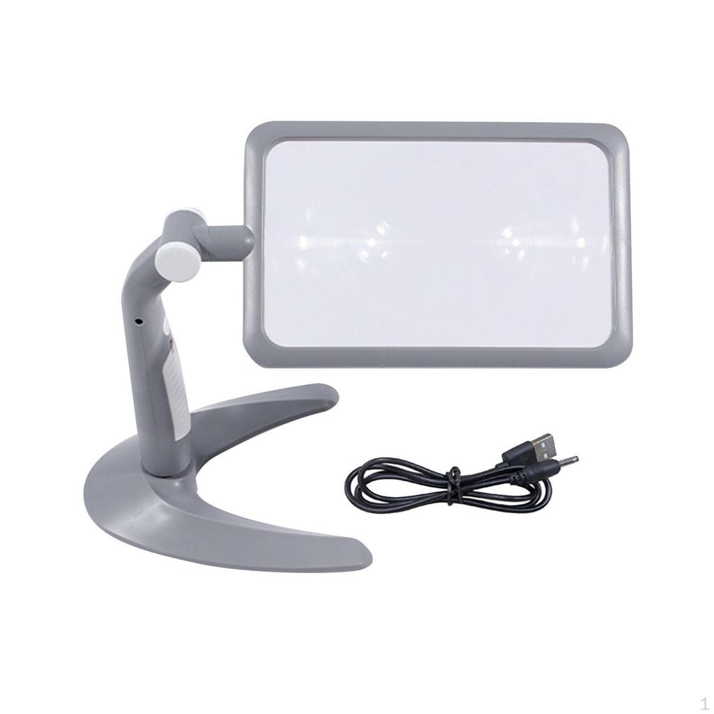 Увеличительное стекло с подсветкой для дома и работы, 5-кратное увеличение
