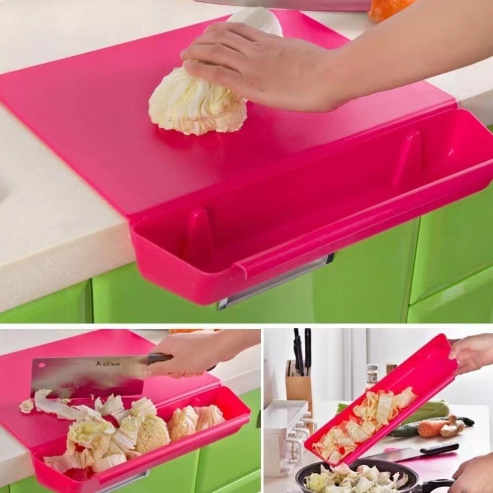 2-in-1 Vegetable Cutting Board Thicken Plastic Food Container Food Preparation