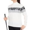 High Neck Knit Typewriter Heat Golf Sweater 0 [New Balance] Women's (12G Logo/dyna Hot Storage) / / 012-3274501 030_White [S]