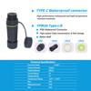 IP68 Waterproof USB Type C Female Adapter for Extending Cable Length in Harsh Environment for Data Transfer &Charging
