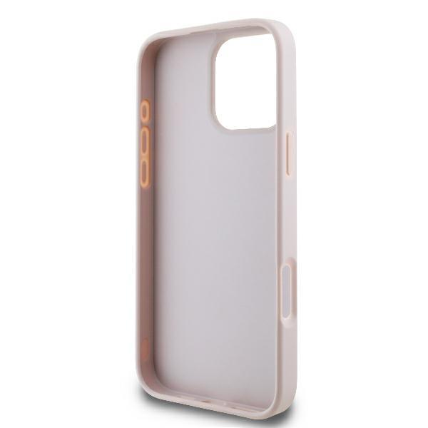 Чехол Для iPhone 16 Pro Max Guess Розовый Hardcase Большой Логотип