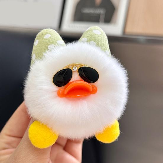 Yousheng Детский брелок в виде утки Имитация кролика Плюшевый брелок Подвеска Сумки Телефоны Машины Универсальное украшение Модный аксессуар