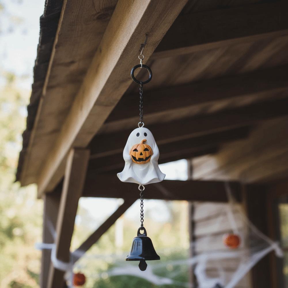 Durable Resin Spooky Hanging Bell Weather Resistant Resin Craft Ornament Front Porch