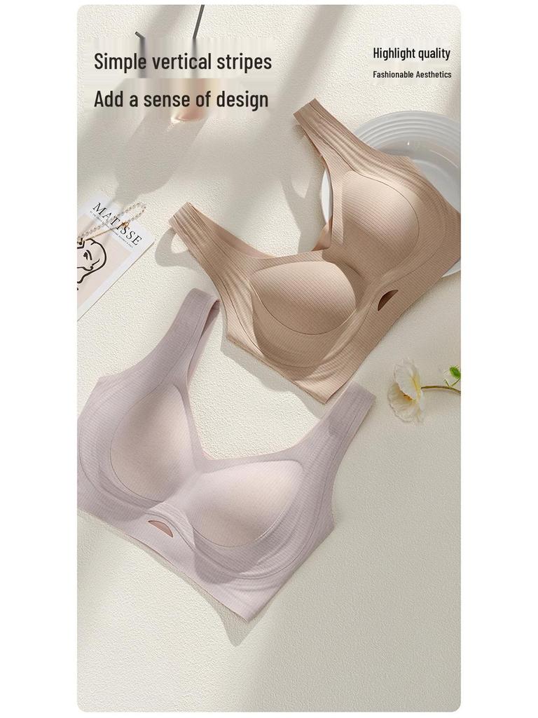 Фланелевый теплый беспроводной бюстгальтер жилетного типа: Бесшовный, Предотвращающий провисание, Идеально подходит для маленькой груди